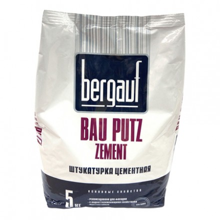 Штукатурка Bergauf Bau Putz Zement, 5 кг